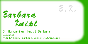 barbara knipl business card